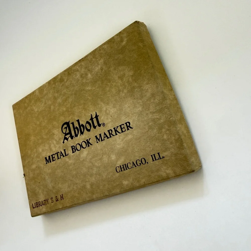 NOS‎ Abbott Metal Book Marker Citation Indicator Set Bible Study Chicago IL VTG
